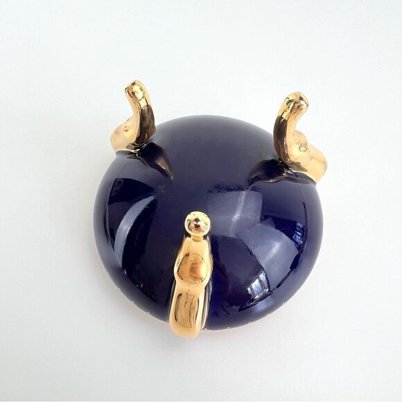 Vintage Limoges France Fragonard Jewelry/Trinket Box Blue Courting Couple - Picture 7 of 10